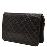 シャネル マトラッセ ココマーク チェーン ショルダーバッグ ブラック ラムスキン レディース CHANEL 【中古】